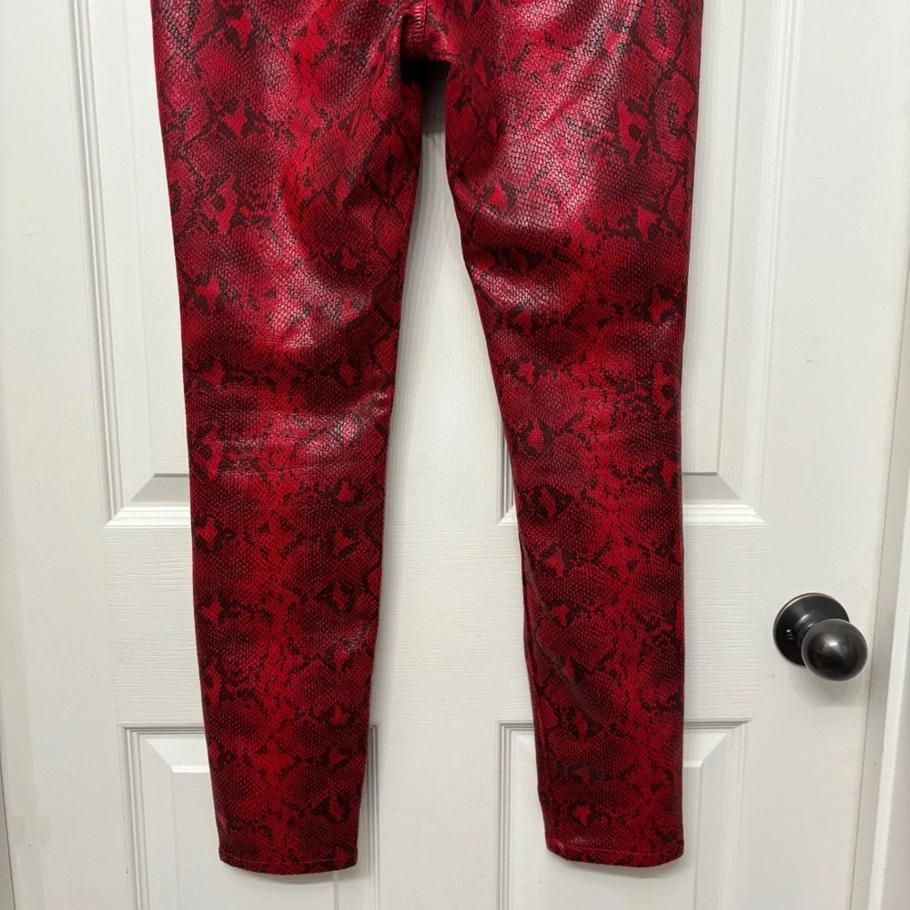 Red Snakeskin Skinny Jeans | BlankNYC 25 - Picture 9 of 10
